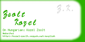zsolt kozel business card